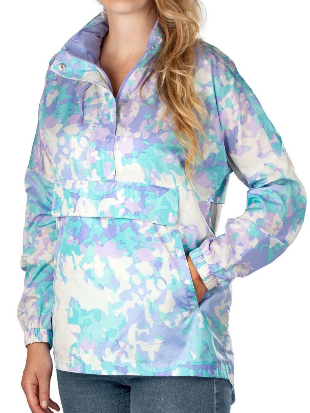 Women’s Pastel Camouflage Pullover Jacket - Multi